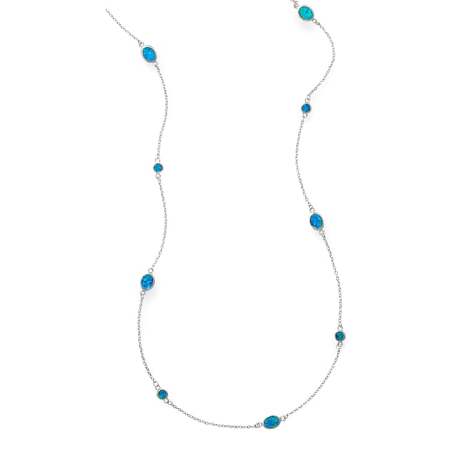 Alexa by Liv Oliver Silver Opal Necklace