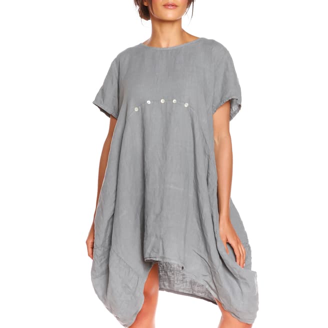 100% Linen Grey Tal Dress