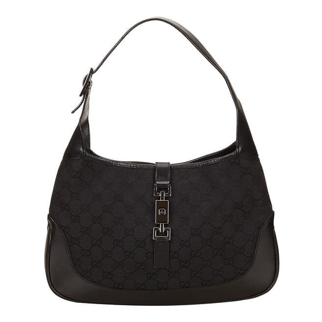 Gucci Gucci Black Jacquard Jackie Shoulder Bag