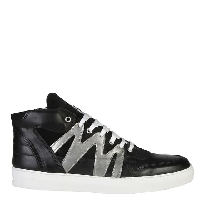 Versace 19.69 ASMI Men's Black Leather Gauthier High Top Trainers