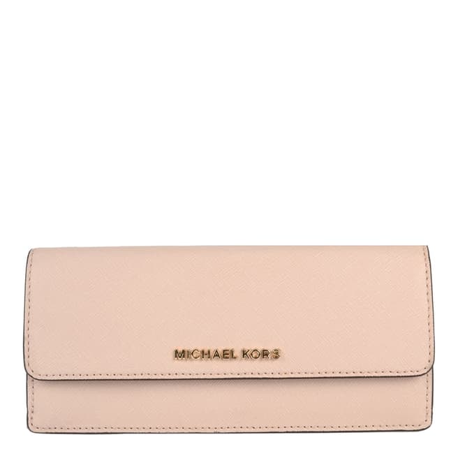 Michael Kors Soft Pink Jet Set Leather Wallet