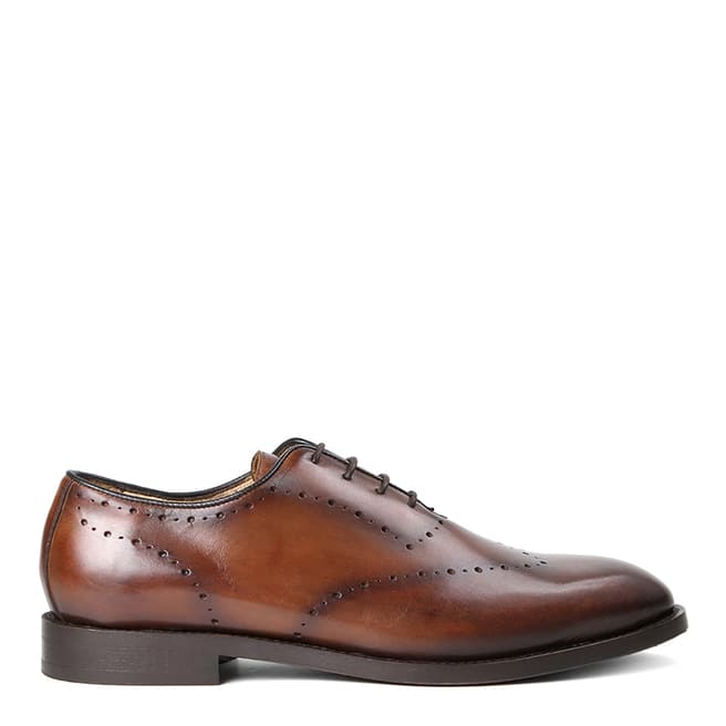 H by Hudson Cognac Brown Leather Twain Brogues