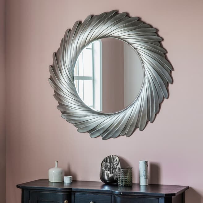 Gallery Living Lowry Wall Mirror in Silver, 100x100cm