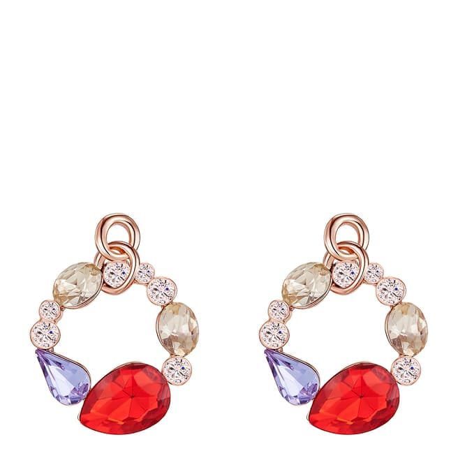 Saint Francis Crystals Rose Gold Swarovski Crystal Elements Stud Earrings