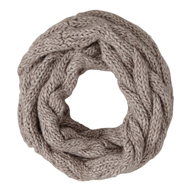  Taupe Chunky Wool Blend Snood