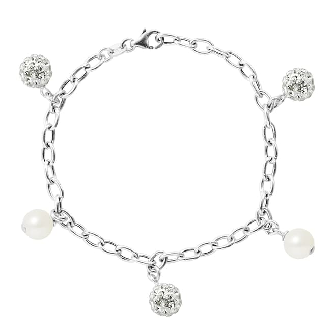 Wish List White Freshwater Pearl Link Bracelet