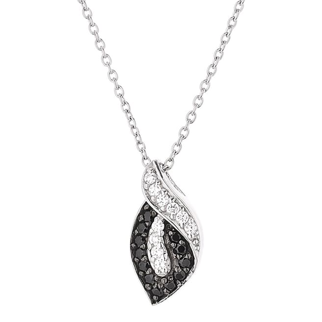 Wish List Silver/Black Flame Necklace
