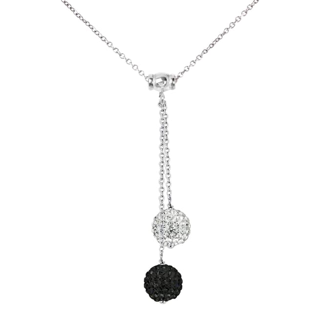 Wish List Silver/Black You and Me Necklace