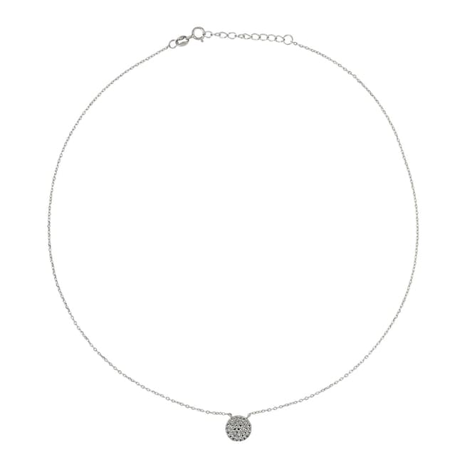 Wish List Silver Zirconium Circle Diamond Necklace