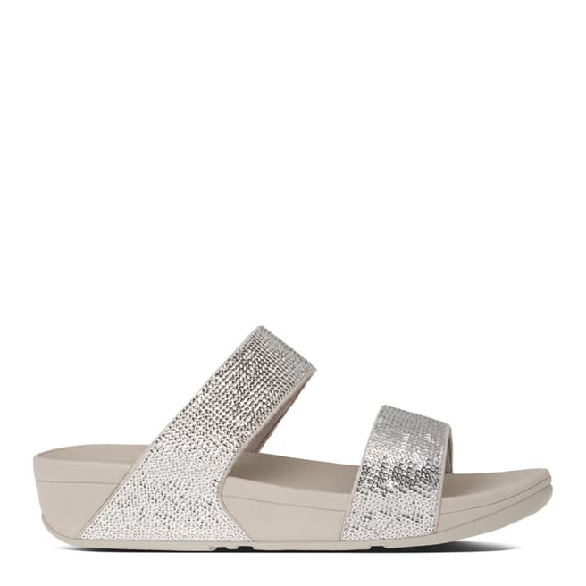 FitFlop Silver Electra Micro Crystal Slides
