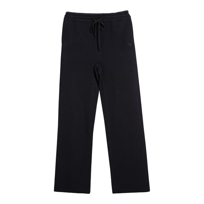 Chinti and Parker Navy/Black cashmere  Straight Leg Track Trousers