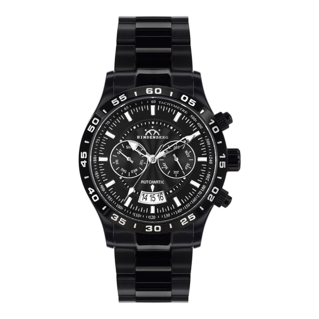 Hindenberg Men's Air Tracer Black Stainless Steel Watch