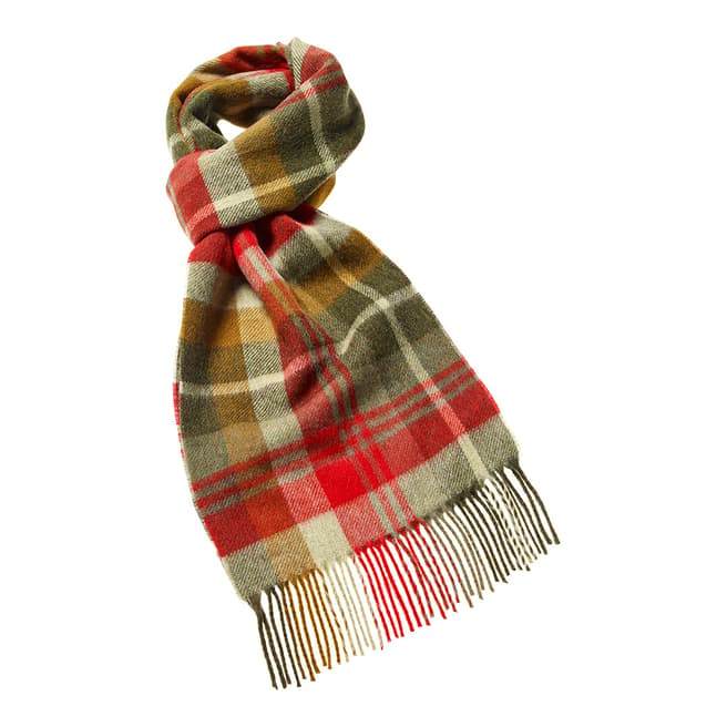 Bronte by Moon Green/Red Easby Dales Scarf
