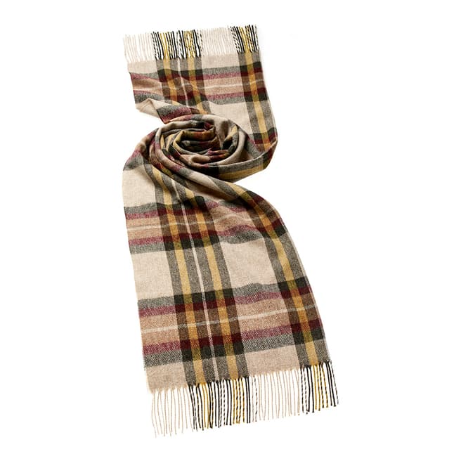 Bronte by Moon Beige Ripon Check Scarf