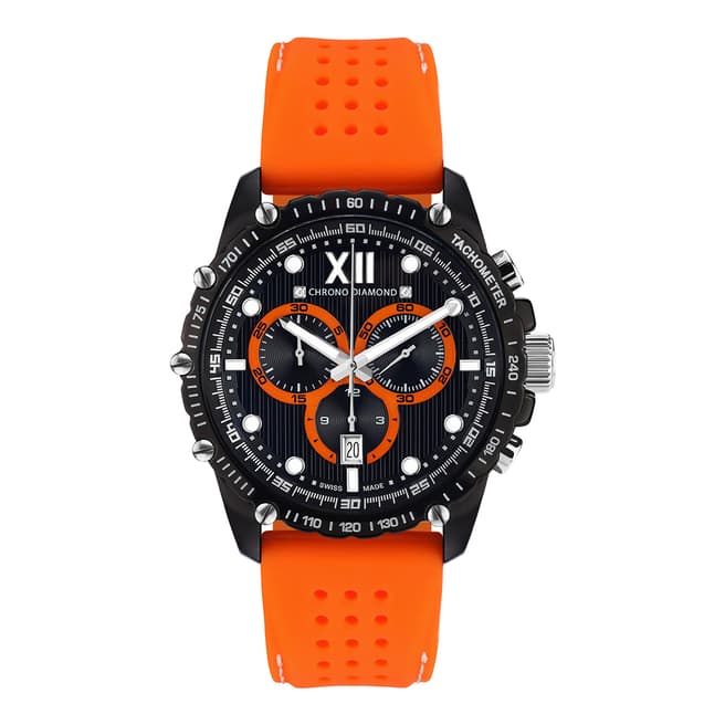 Chrono Diamond Men's Swiss Orange Neelos Watch