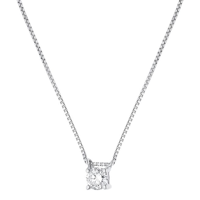 Dyamant White Gold Solitaire Diamond Necklace 0.15cts
