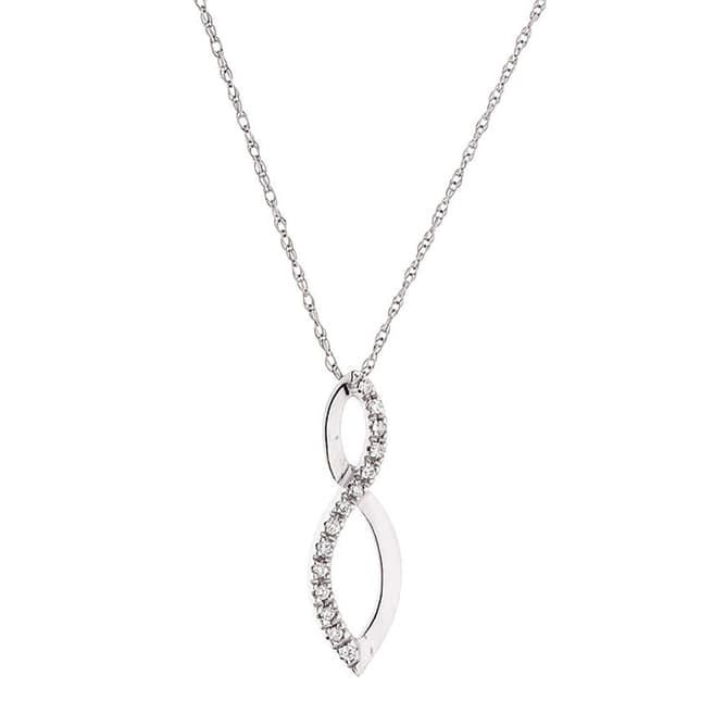 Dyamant White Gold Inifinity Diamond Necklace