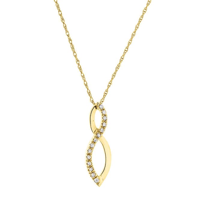 Dyamant Yellow Gold Inifinity Diamond Necklace