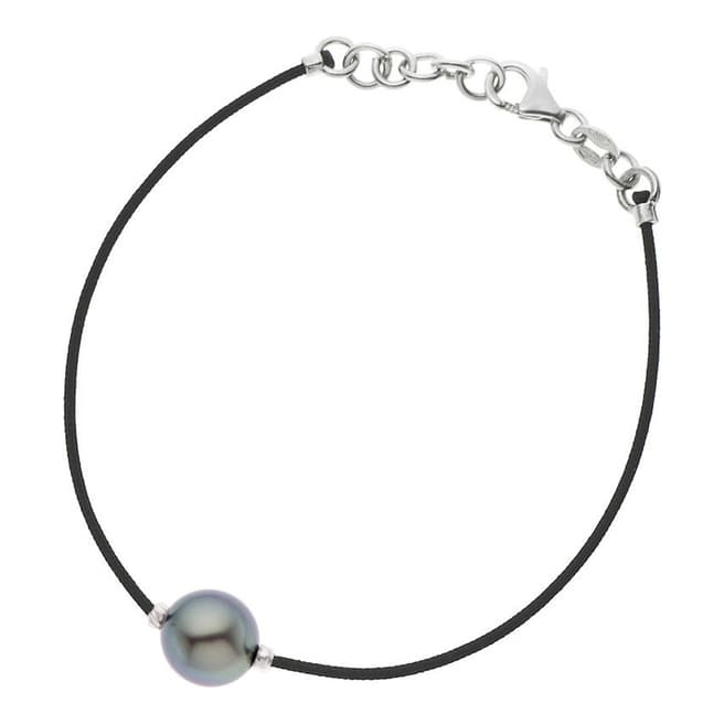 Only You Black Nylon String Pearl Necklace