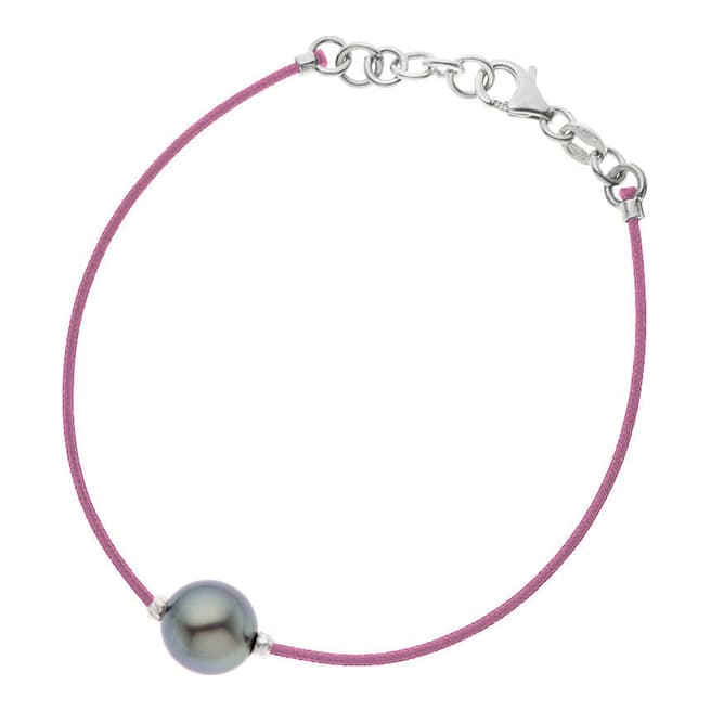 Only You Pink Nylon String Pearl Necklace
