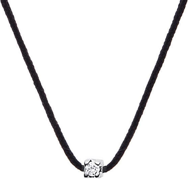 Only You Black Nylon String Diamond Necklace