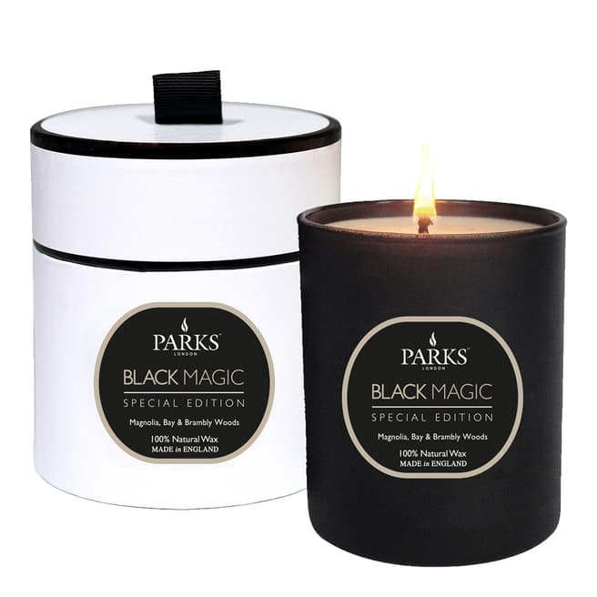 Parks London Magnolia/Bay and Brambly Woods Black Magic Single Wick Candle
