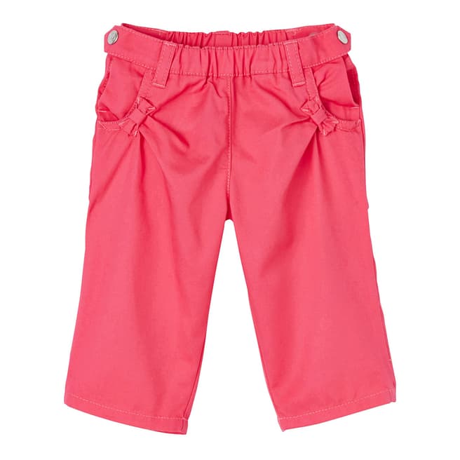 Petit Bateau Girl's Pink Twill Trousers