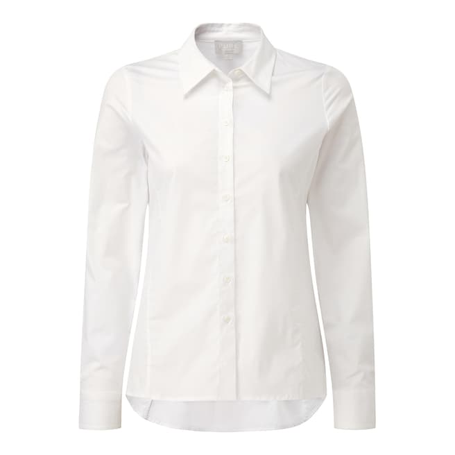 Pure Collection White Cotton Trapeze Shirt