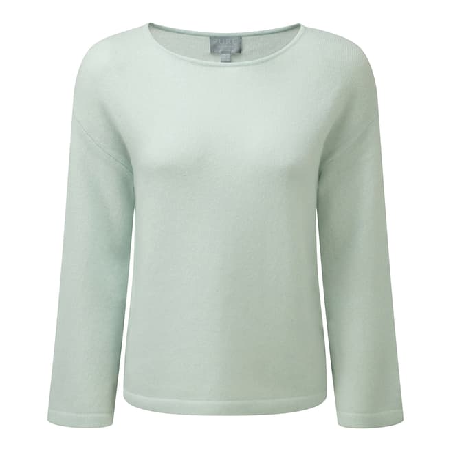 Pure Collection Iced Grey Flute Sleeve Sempre Jumper