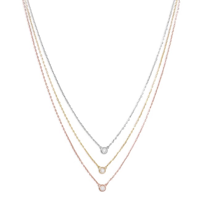 Chloe Collection by Liv Oliver Gold/Silver Zirconia Necklace