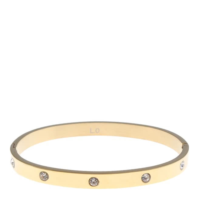 Chloe Collection by Liv Oliver Gold Plated Plated Embellished Bangle