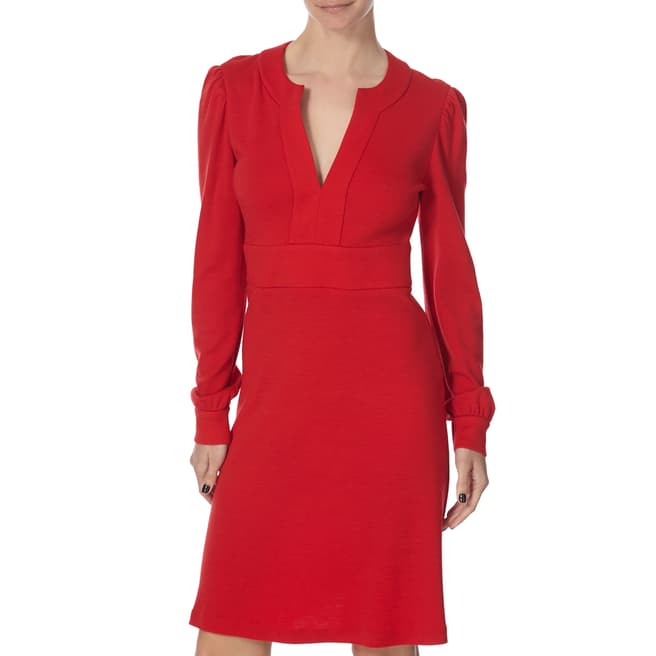Diane von Furstenberg Red Wool Leyah Dress