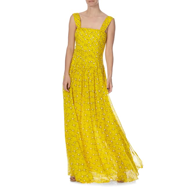 Diane von Furstenberg Yellow Silk Lillie Dress