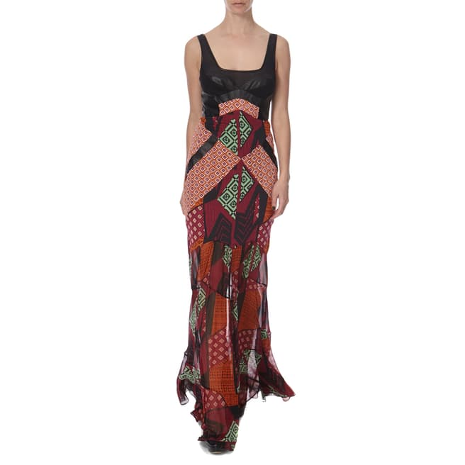 Diane von Furstenberg Multi Print Silk Serena Dress