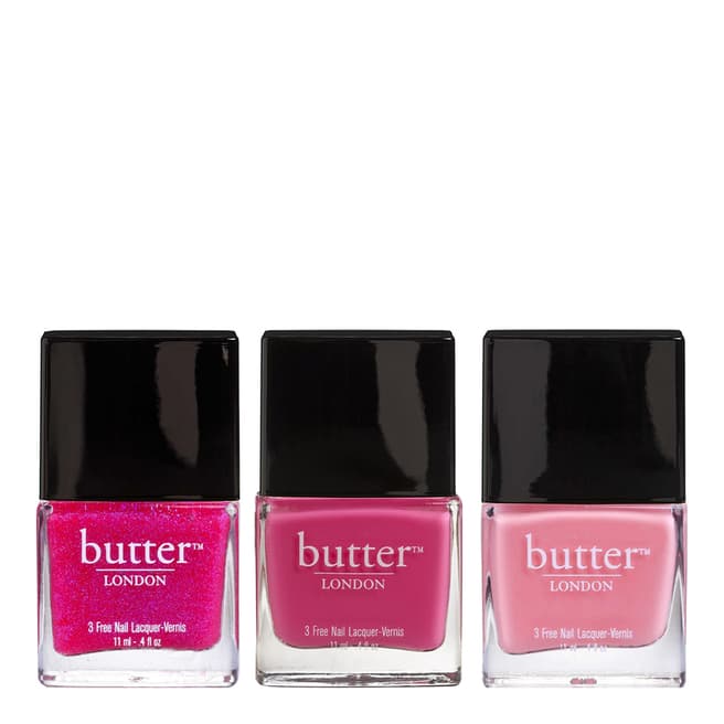 butter LONDON Set Of Three Nail Lacquer Party Pink