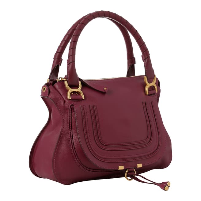 Chloe Purple Leather Marcie Handbag