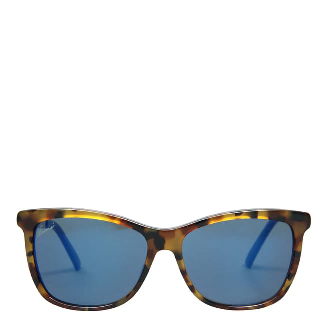 Gucci Women's Light Brown/Blue Sunglasses 56mm