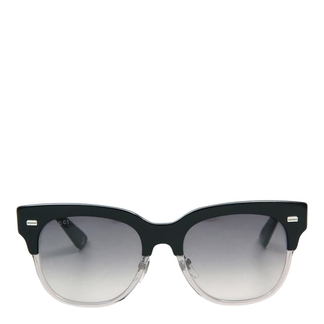 Gucci Women's Black/Transparent Grey Sunglasses 52mm