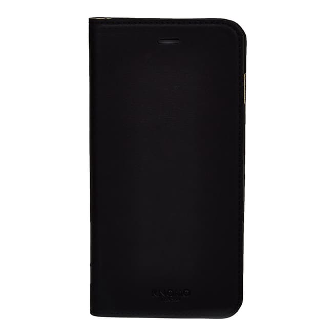 Knomo Black Leather Premium iPhone 6S 4.7" Case
