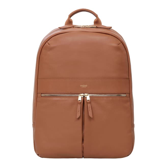 Knomo Tan Beaux Leather 14'' Backpack