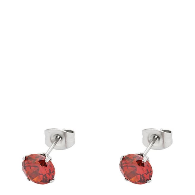 Alexa by Liv Oliver Red Crystal Stud Earrings