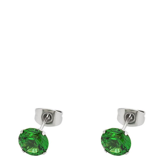 Alexa by Liv Oliver Green Crystal Stud Earrings