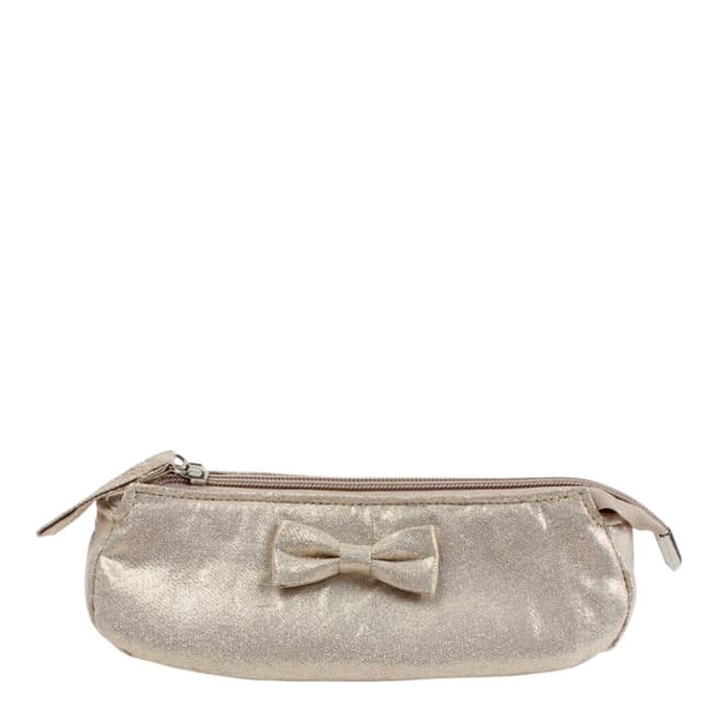 Bombay Duck Gold Cheri Make Up Bag With Bow