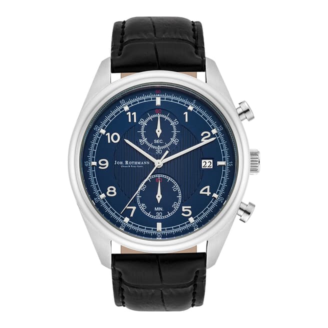 Joh. Rothmann Mens Black/Blue Sigurd Chronograph Watch
