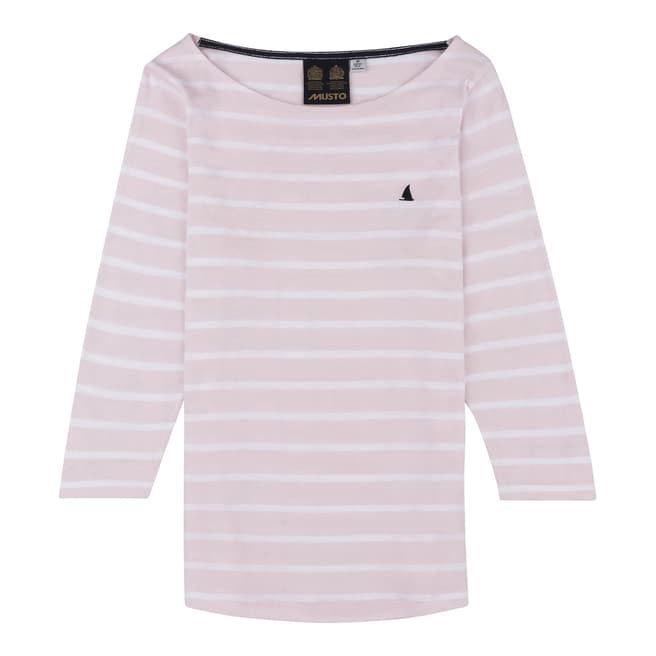 Musto Women's White/Pink Lucy Stripe Top