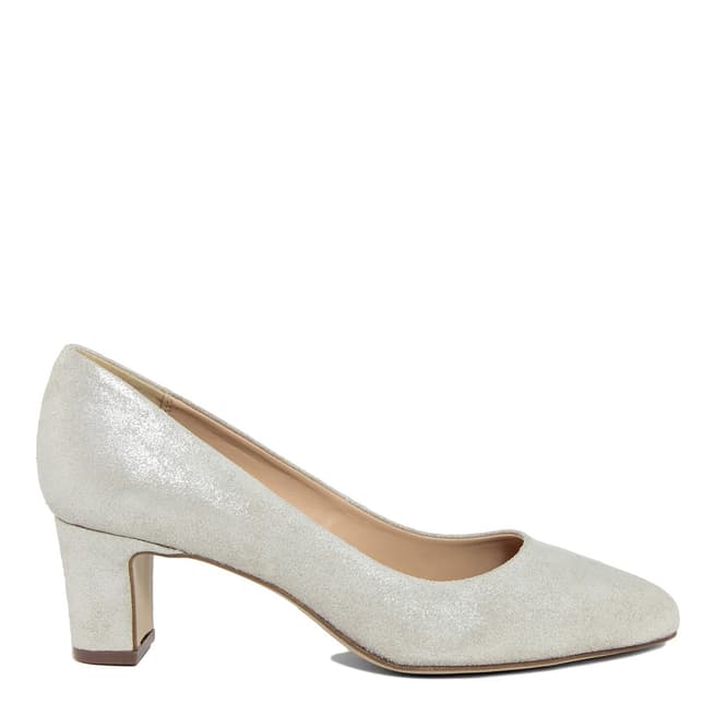 Eye Silver Leather Court Shoes
