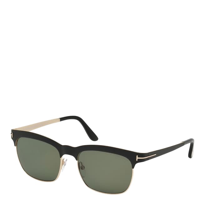 Tom Ford Women's Black / Green Polarized Sunglasses 54mm