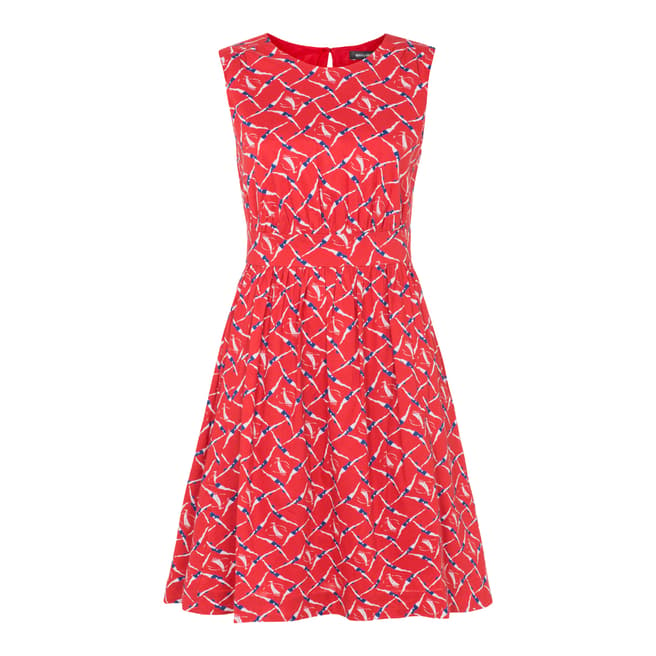 Emily and Fin Red Cotton Synchronised Swimmers Printed Lucy Dress