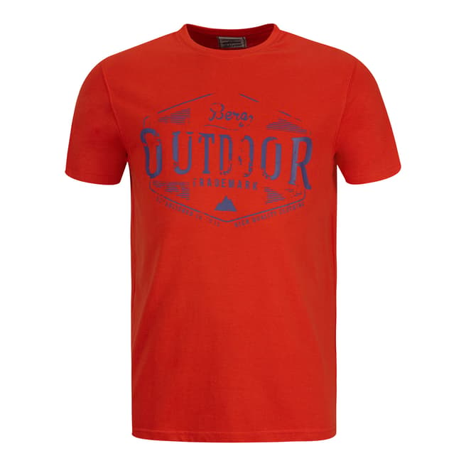 Berg Outdoor Men's Red Cotton Okmok T-Shirt