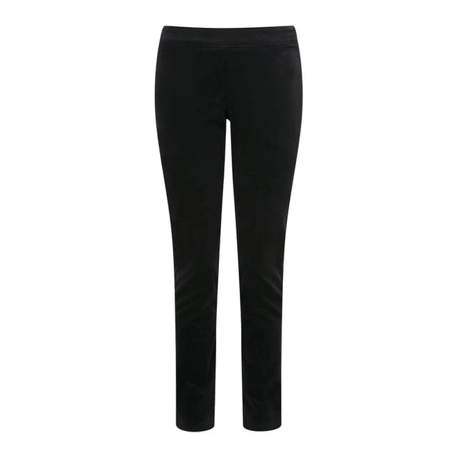 Pure Collection Black Velvet Ankle Length Trousers